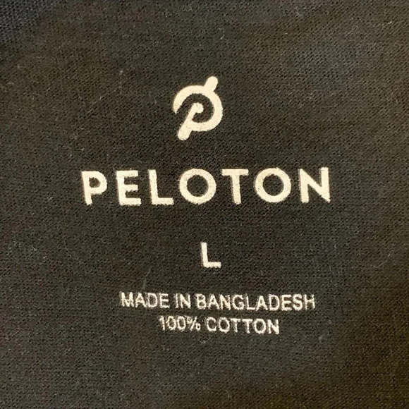 Peloton Men's Block Letter Logo Crew Neck Short Sleeve Shirt Size L - Picture 6 of 9